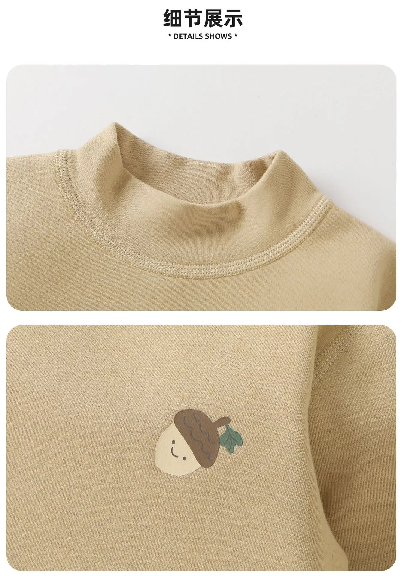 Kaka Panda Boys Turtleneck Bottoming Shirt Winter Kids — feature 13