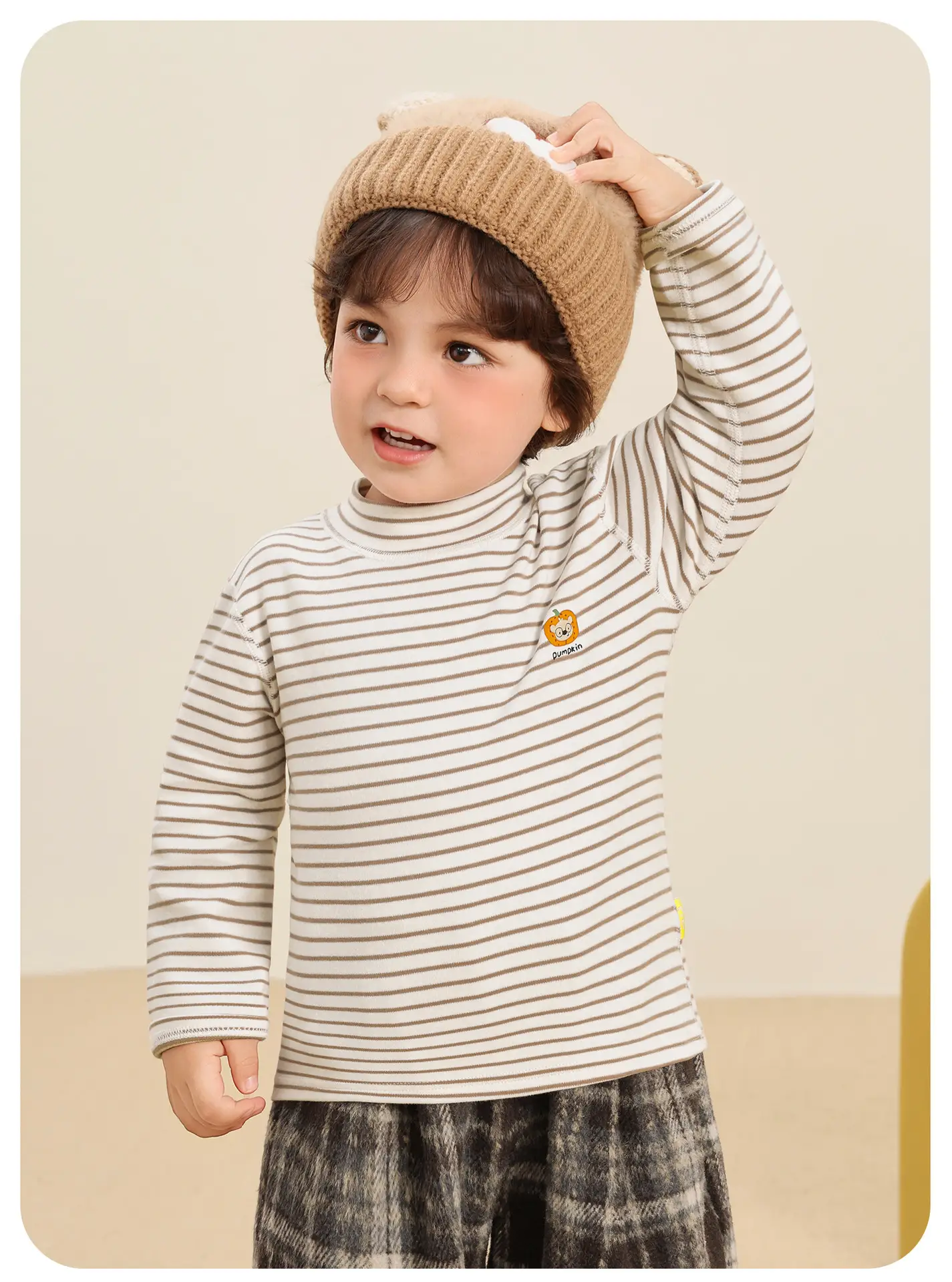 Kaka Panda Boys Turtleneck Bottoming Shirt Winter Kids — feature 7
