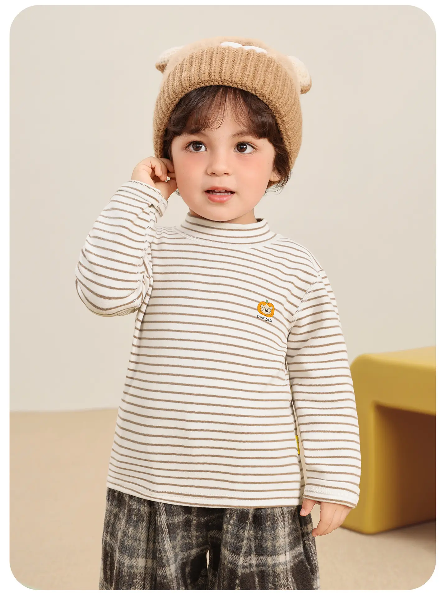Kaka Panda Boys Turtleneck Bottoming Shirt Winter Kids — feature 9