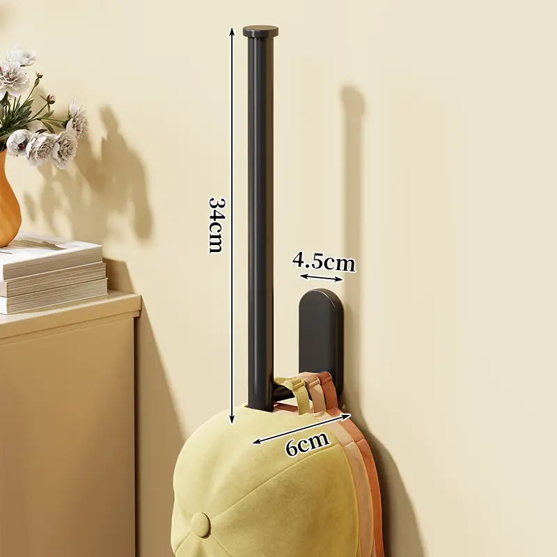 No-Drill Wall Mount Baseball Cap Holder for Dormitory Wardrobe - Image 2