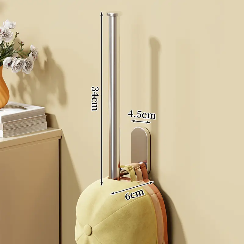 No-Drill Wall Mount Baseball Cap Holder for Dormitory Wardrobe - Image 4