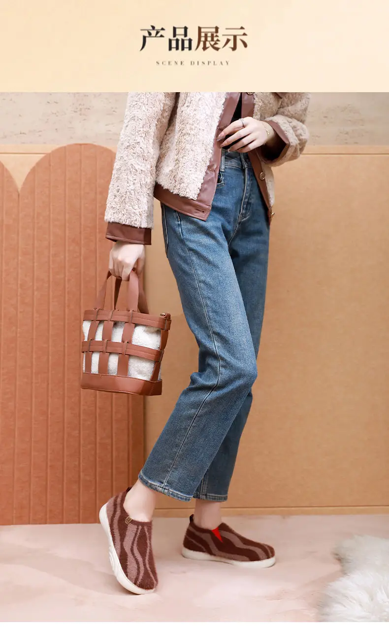 2025 New Women's Casual Fashion Trendy Shoes, Comfortable and Not Tiring, Soft-Soled Plush Round-Toe Flats Lazy Shoes — feature 14