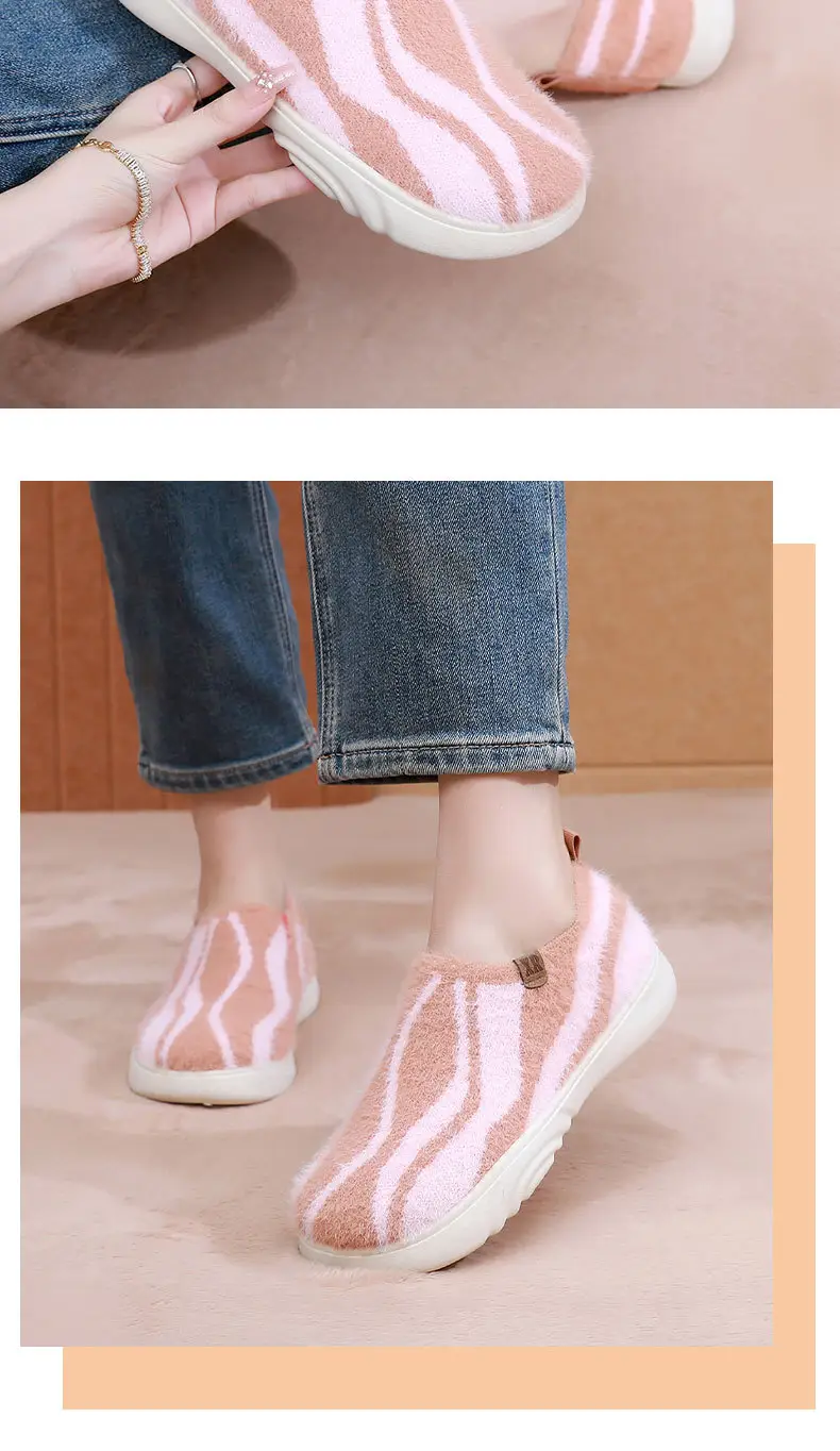 2025 New Women's Casual Fashion Trendy Shoes, Comfortable and Not Tiring, Soft-Soled Plush Round-Toe Flats Lazy Shoes — feature 24