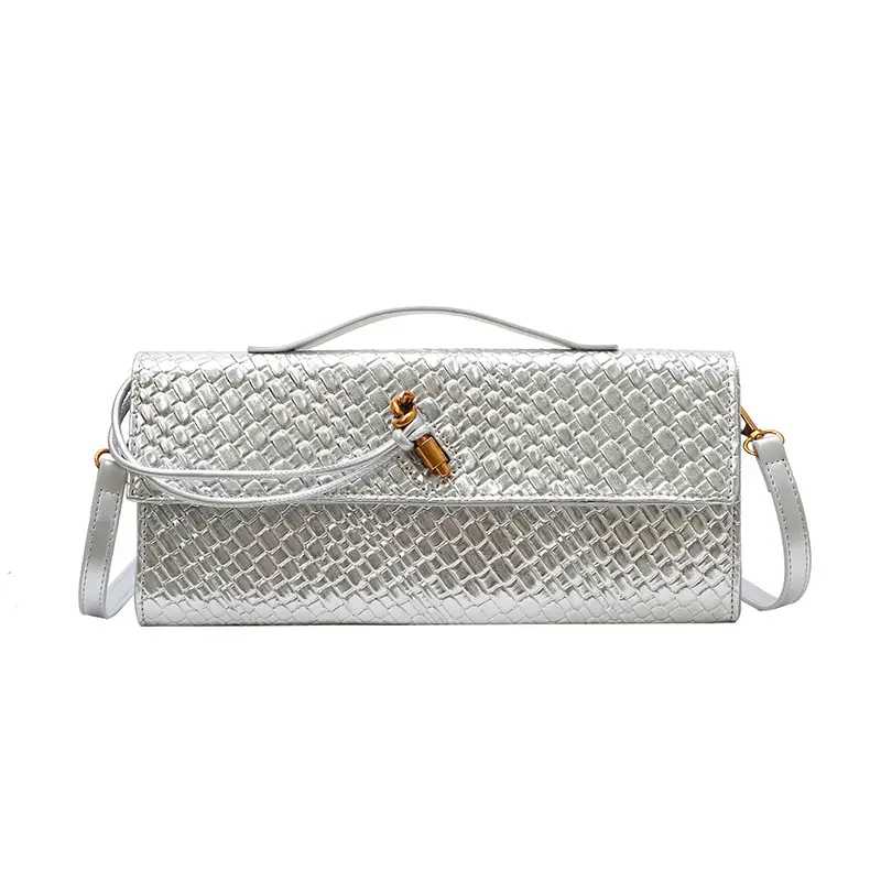 Gold Woven Crossbody Bag for Women 2025 - Image 3