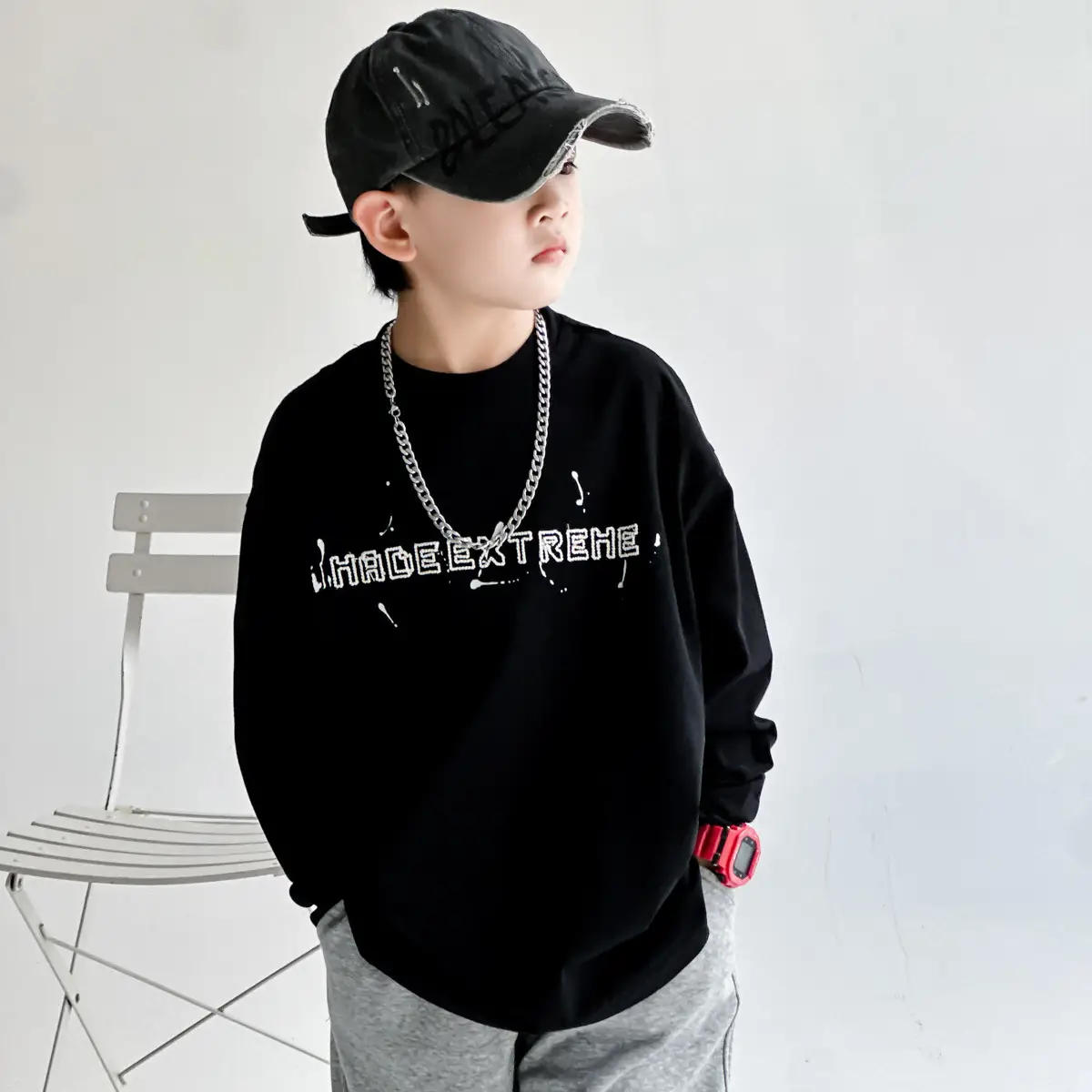 Children's White Graphic T-Shirt Autumn Style 2025 - Image 4