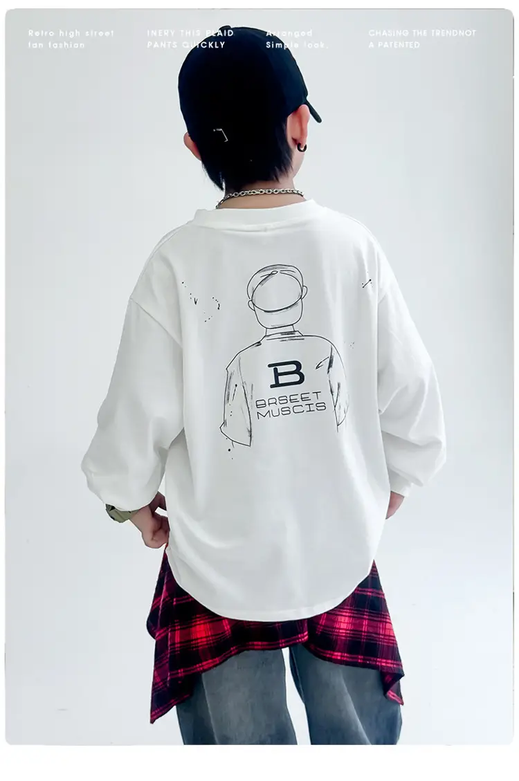 Kids Boys Sweatshirt Set Black 2025 Autumn — feature 1