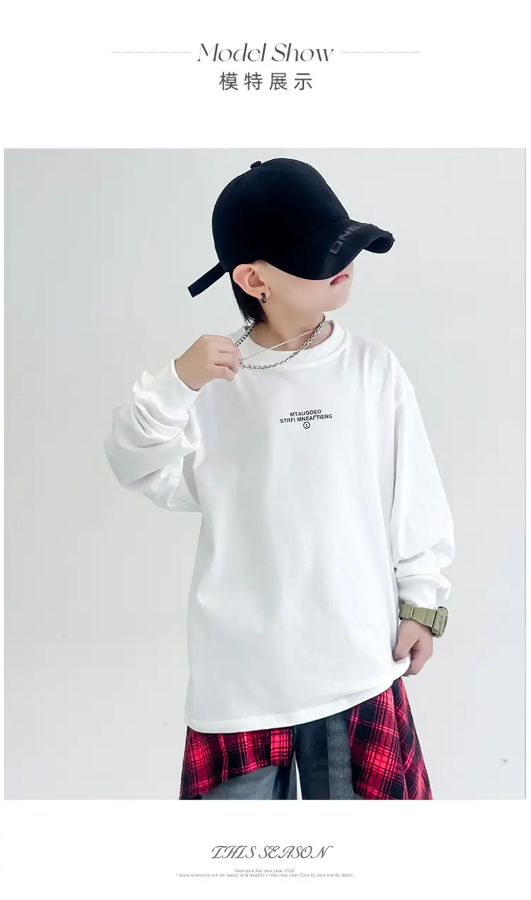 Kids Boys Sweatshirt Set Black 2025 Autumn — feature 4