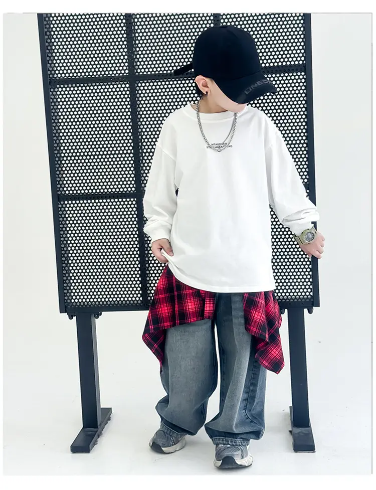 Kids Boys Sweatshirt Set Black 2025 Autumn — feature 6