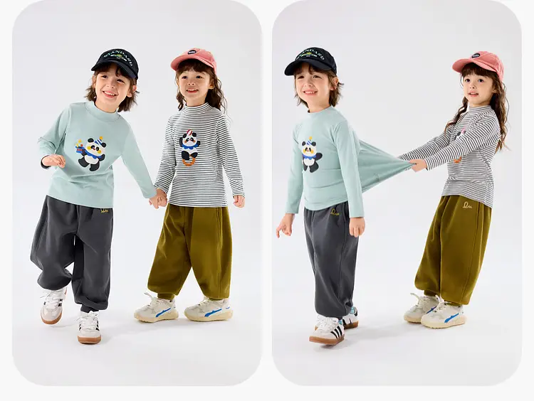 Duduia Kids Long Sleeve T-Shirt Winter Warm Core — feature 26