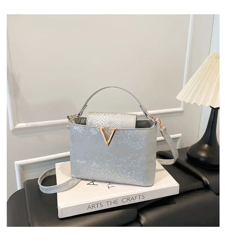 Korean Snake Print Sequin Shoulder Bag — feature 20