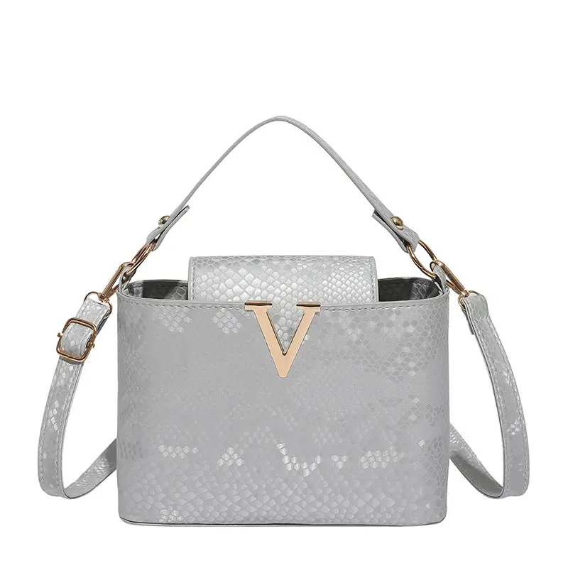 Korean Snake Print Sequin Shoulder Bag - Image 5