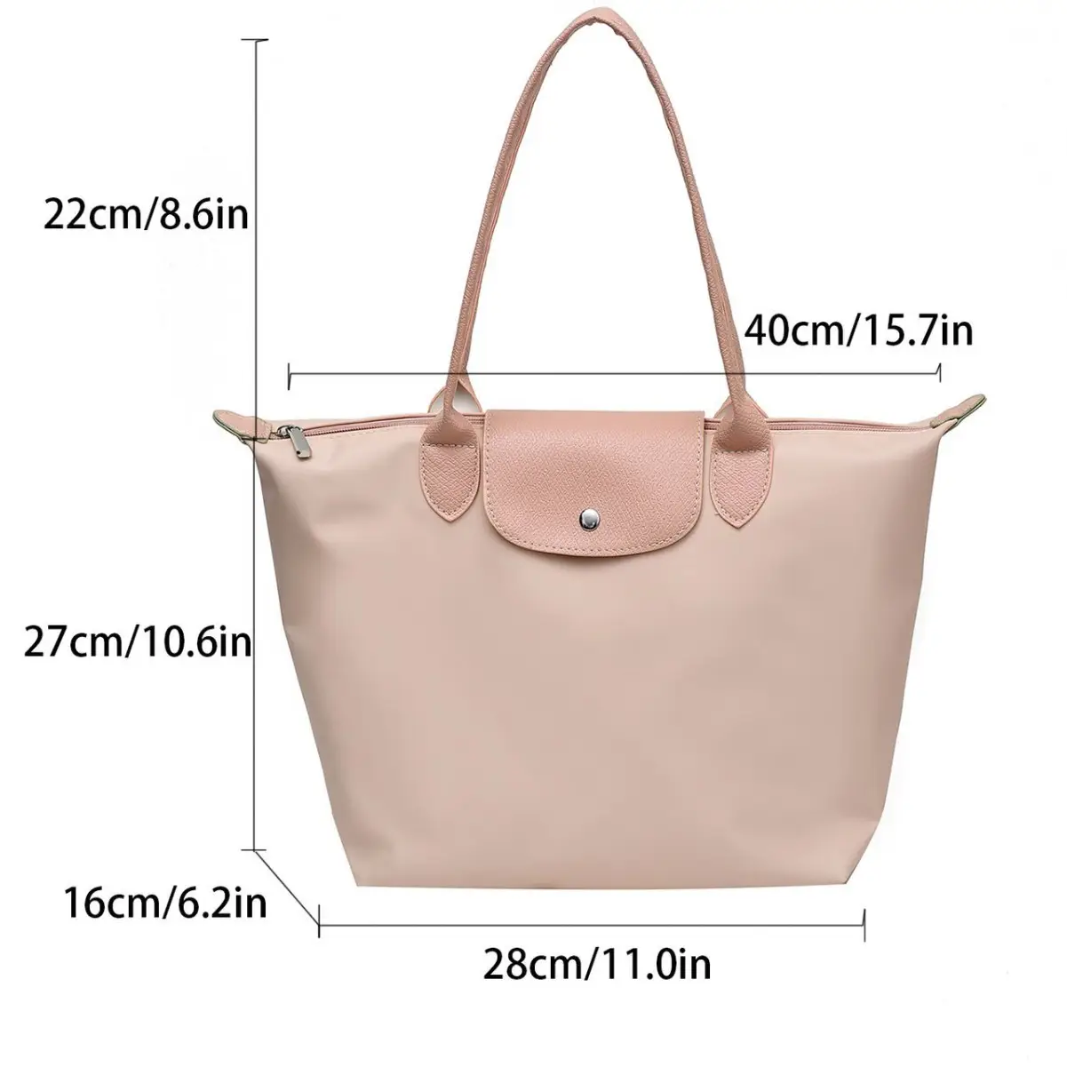 Women's Nylon Tote Bag Waterproof Lightweight Commuter Bag - Image 9