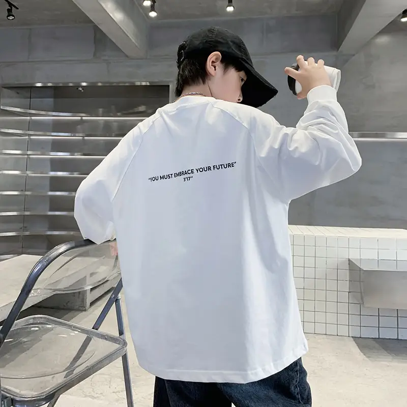 Boys Long Sleeve T-Shirt Black 2026 Casual Wear - Image 4