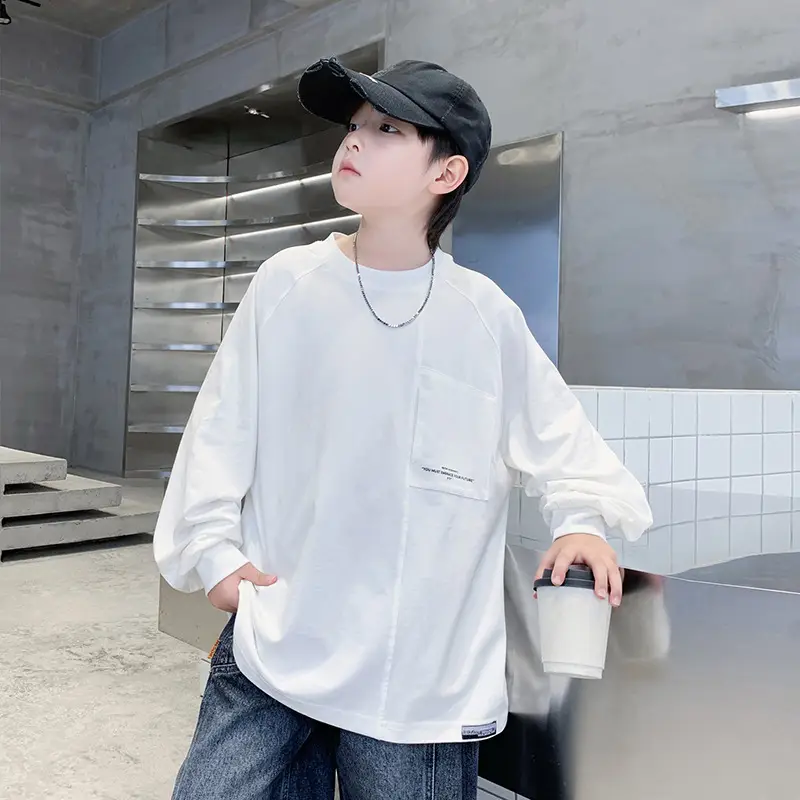 Boys Long Sleeve T-Shirt Black 2026 Casual Wear - Image 5