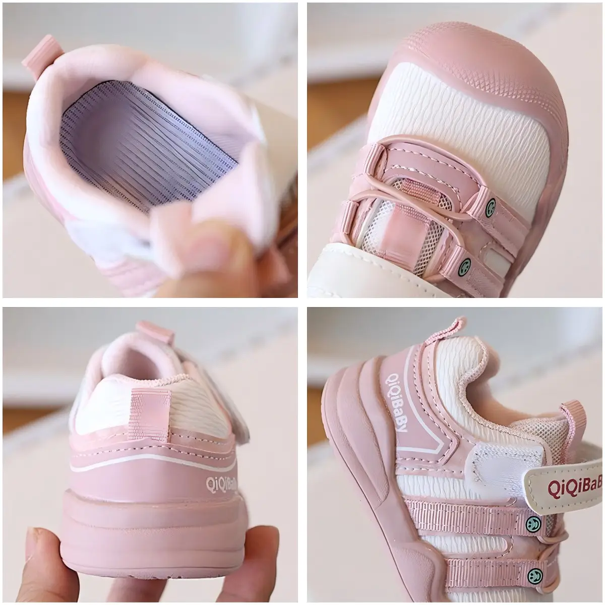Baby Toddler Shoes White Soft Sole Non-Slip