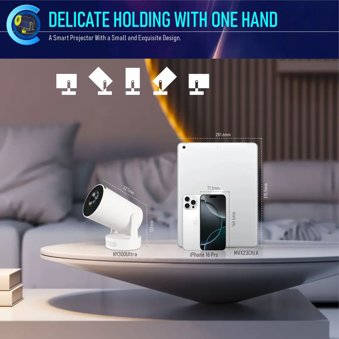 Cross-Border New Ultra Short Throw Hy300Ultra High Definition 4K Projector Home Mini High Lumen Projector — feature 11