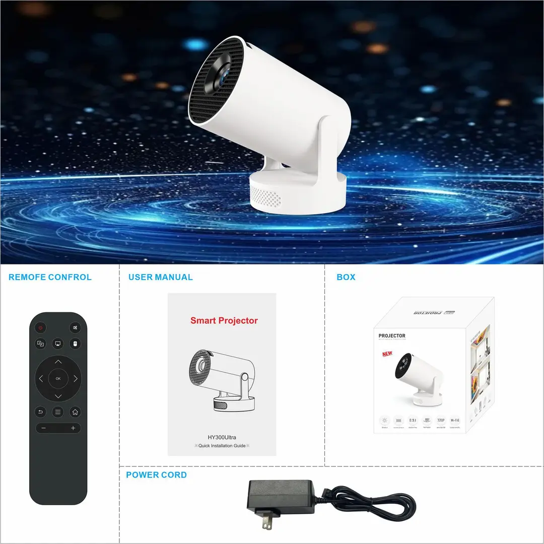 Cross-Border New Ultra Short Throw Hy300Ultra High Definition 4K Projector Home Mini High Lumen Projector — feature 13
