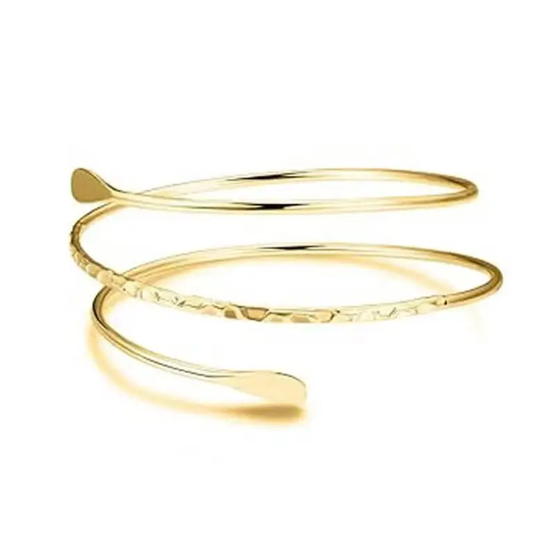 Amazon's Best-Selling Geometric Metal Arm Bracelet Six-Piece Set with Open Design, Personalized Exaggerated Leaf Bracelet Set, Direct Sales from the Manufacturer
