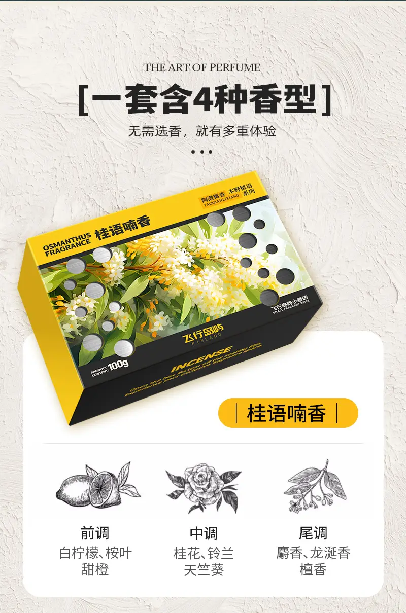 Car Aromatherapy Balm, Hidden Long-Lasting Fragrance, Odor Removal, Large-Capacity Seat-Type Fragrance Brick, Three-Dimensional Plant Balm — feature 12