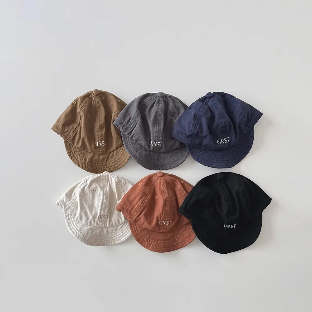 Yipan Letter Baby Cap Spring Fall Blue Brown Grey