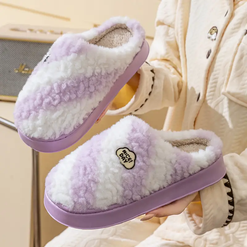 Women Cotton Warm Slippers Autumn Winter 2025