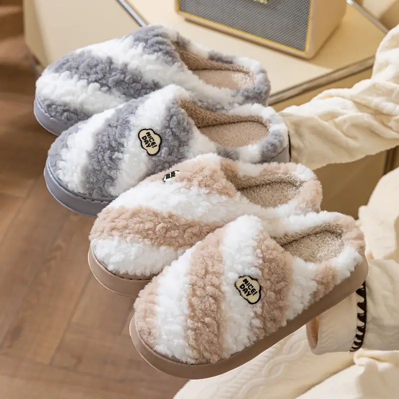 Women Cotton Warm Slippers Autumn Winter 2025