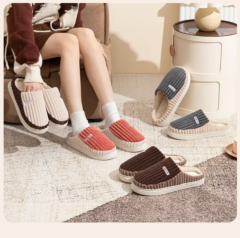 Women Cotton Slippers Warm Two Color Winter — feature 18