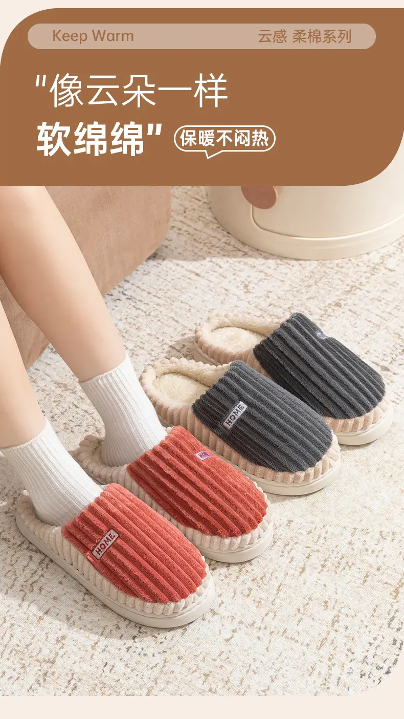 Women Cotton Slippers Warm Two Color Winter — feature 2
