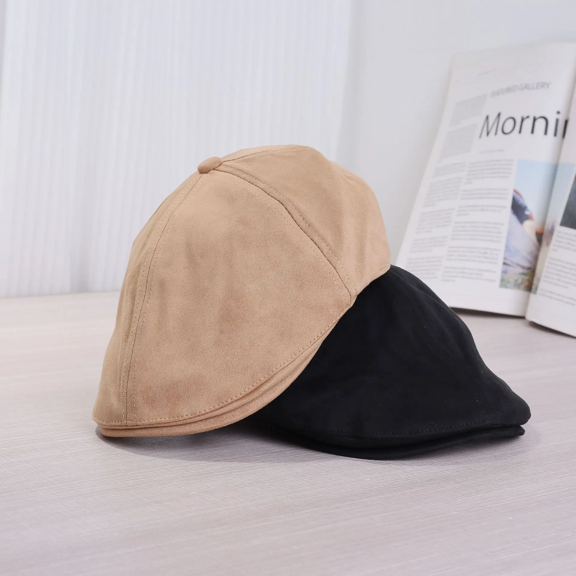 Japanese-Style Retro Forward Cap Unisex Autumn Winter Beret - Image 5