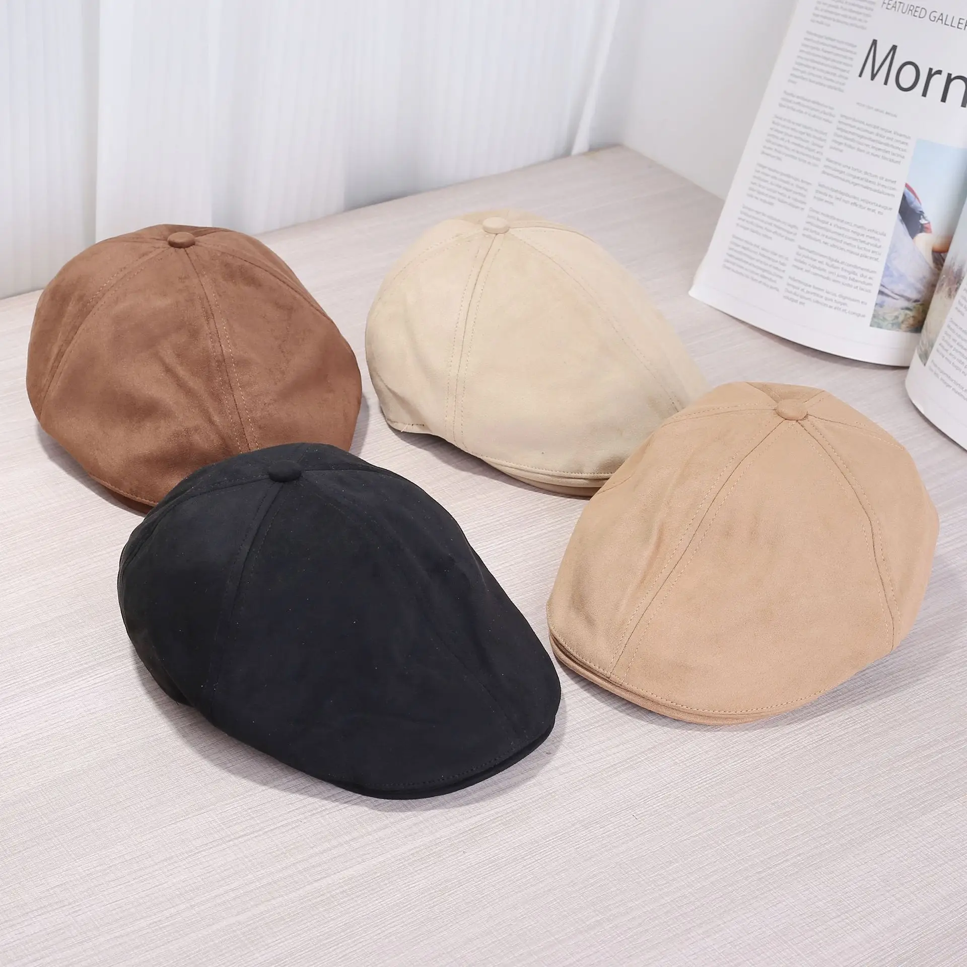 Japanese-Style Retro Forward Cap Unisex Autumn Winter Beret - Image 6