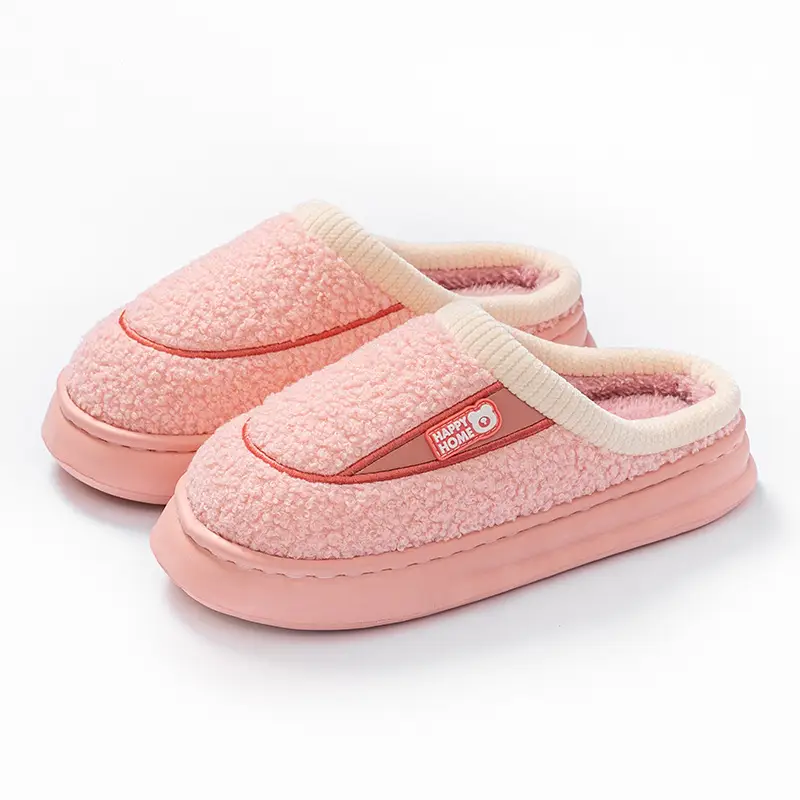 Women's Green Soft Cotton Winter Slippers
