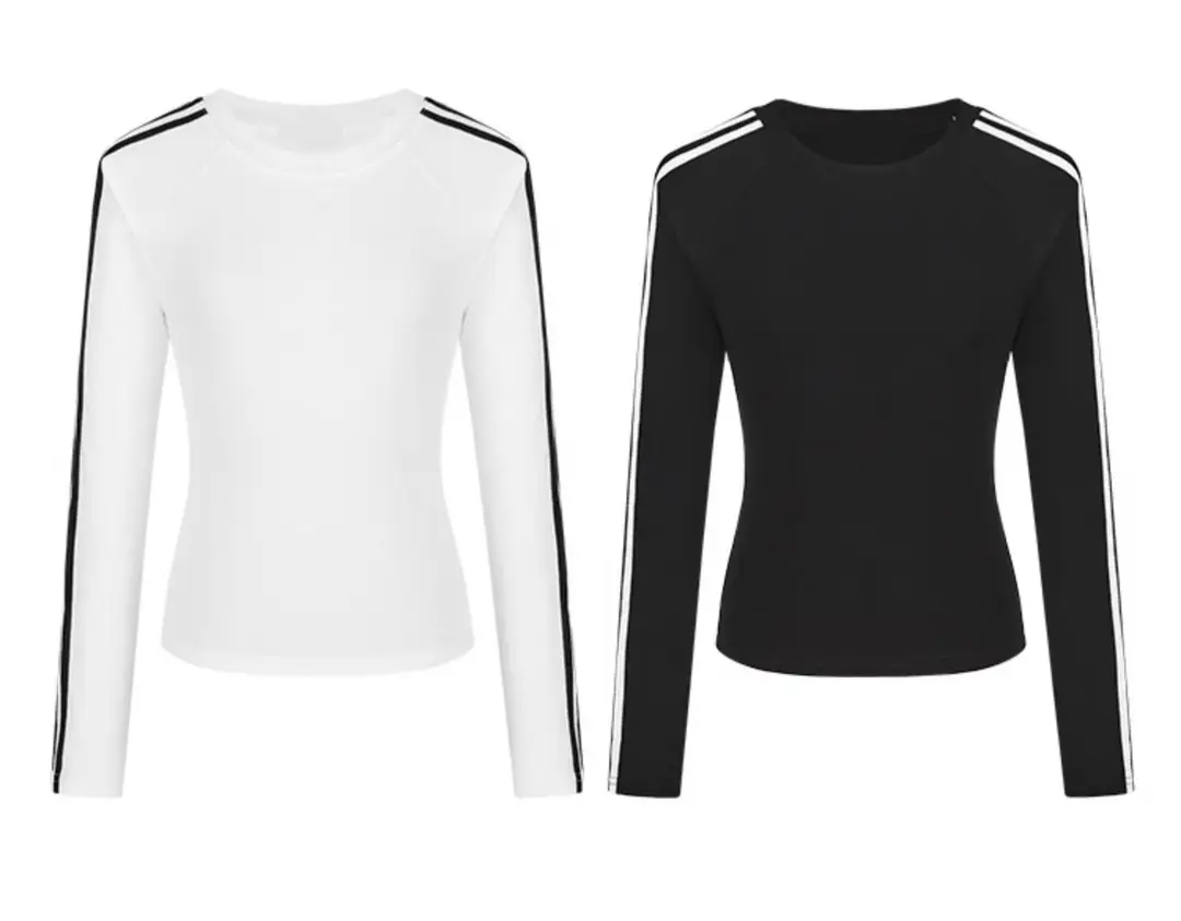 American Style Spicy Girl Raglan Sleeve Base Shirt for Women 2026 Spring, Autumn, and Winter Striped Slim Fit Long-Sleeve T-Shirt for Women — feature 3