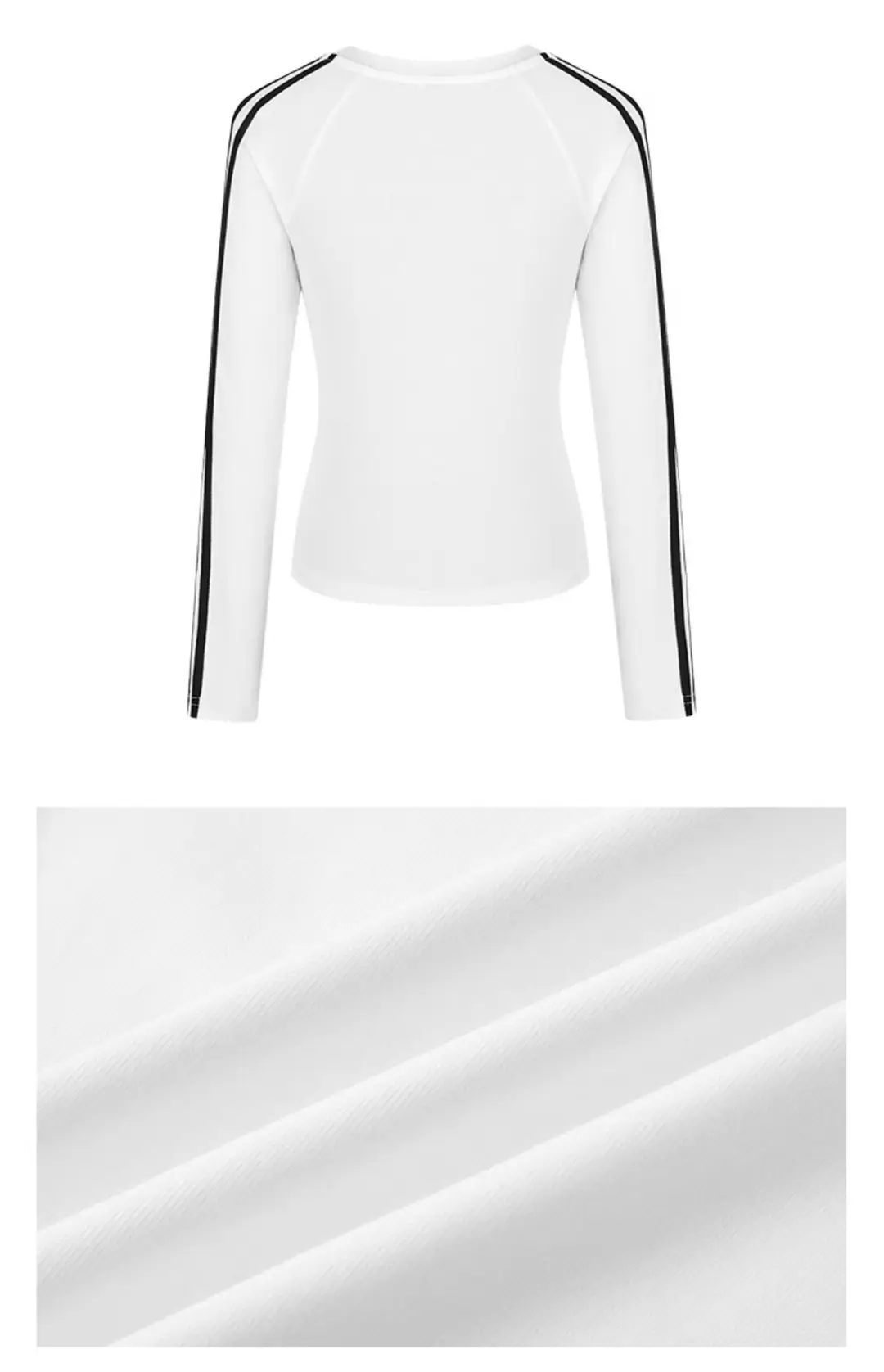 American Style Spicy Girl Raglan Sleeve Base Shirt for Women 2026 Spring, Autumn, and Winter Striped Slim Fit Long-Sleeve T-Shirt for Women — feature 4