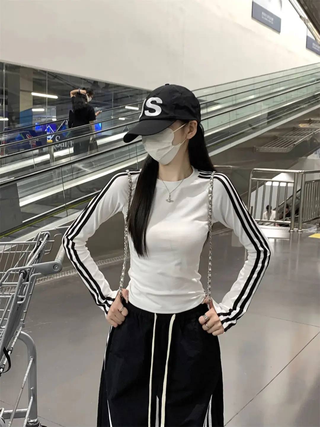 American Style Spicy Girl Raglan Sleeve Base Shirt for Women 2026 Spring, Autumn, and Winter Striped Slim Fit Long-Sleeve T-Shirt for Women — feature 7
