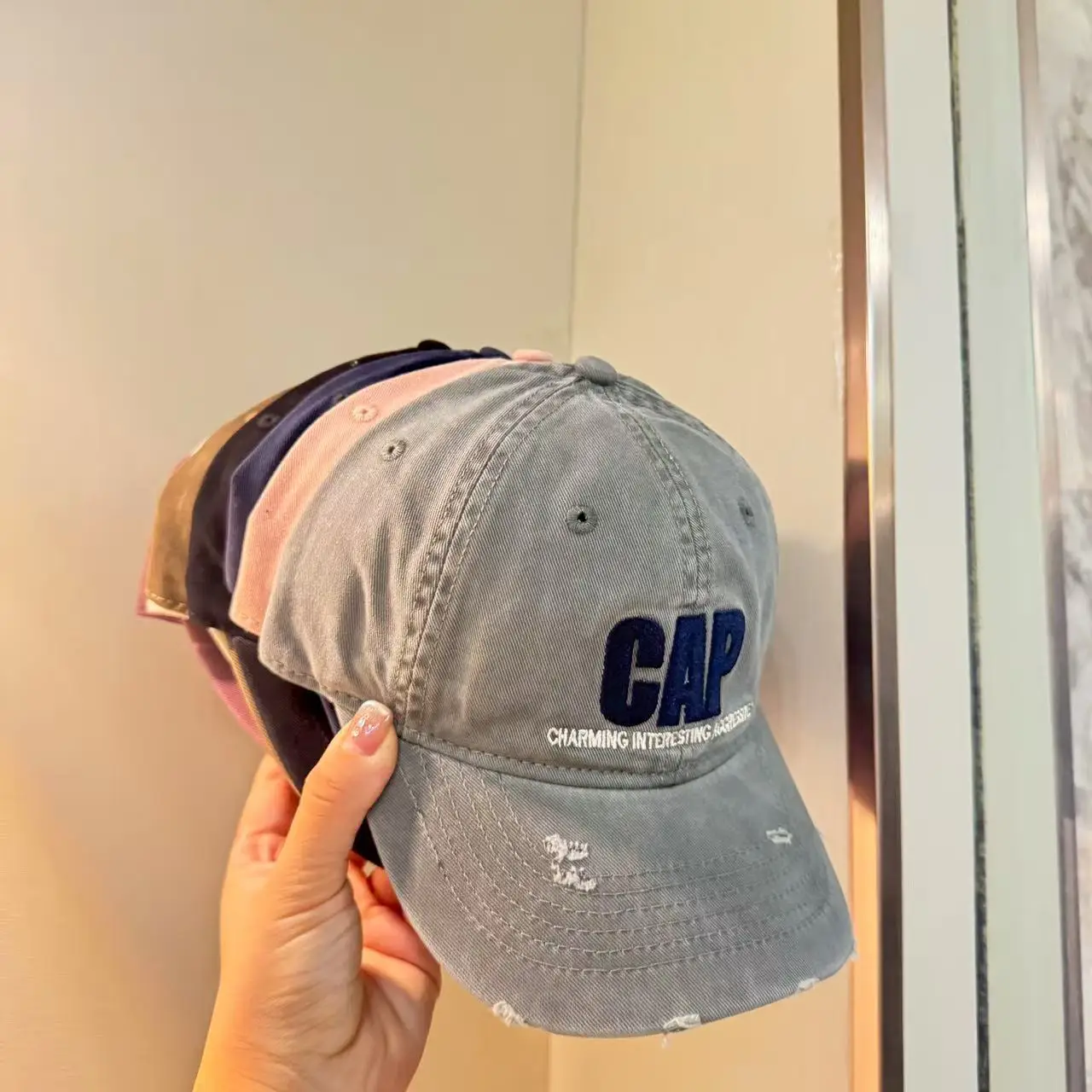Kids Cap with "CAP" Embroidery Brown - Image 7