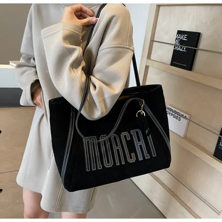 Women's Retro Suede Shoulder Bag Brown — feature 13