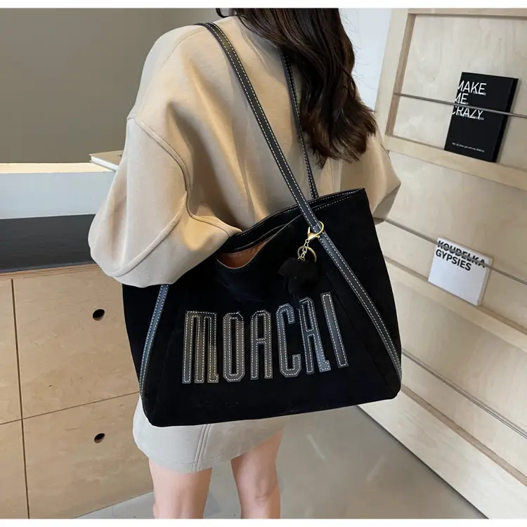 Women's Retro Suede Shoulder Bag Brown — feature 15