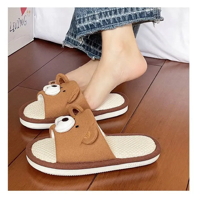 Cute Bear Cotton Linen Slippers Women 2026 — feature 8