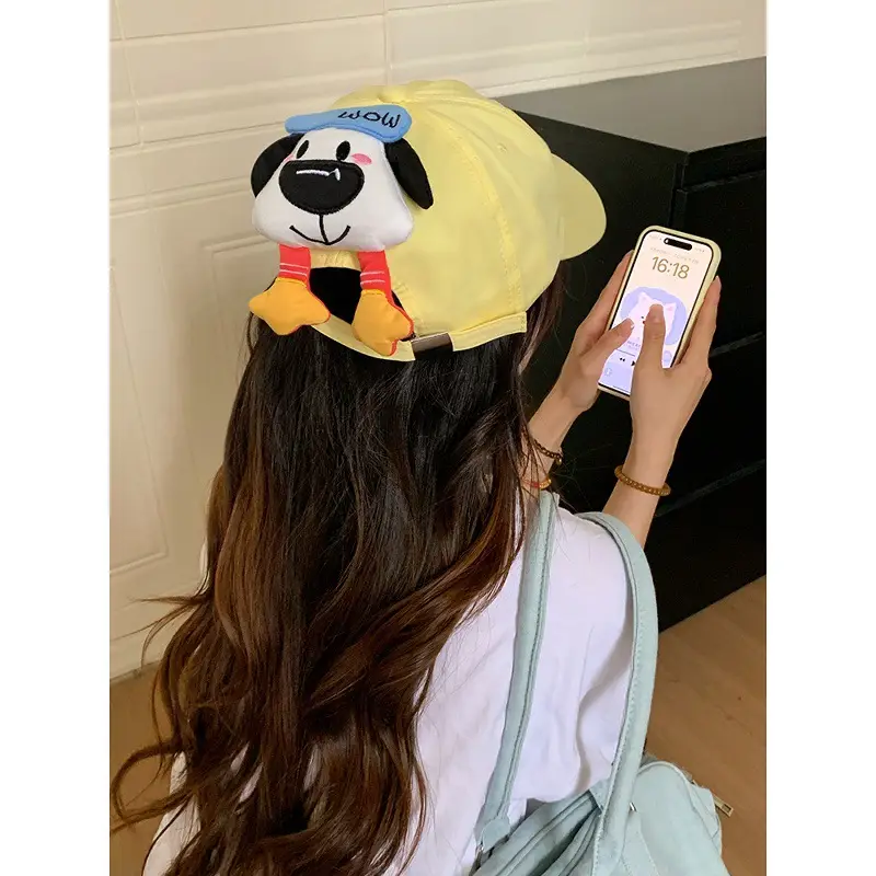 3D Puppy Plush Cap for Women Face Sunshade - Image 8