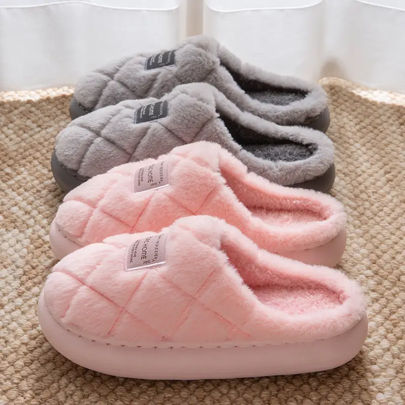 Cotton Slippers for Women in Autumn and Winter New Style Indoor and Home Use Antibacterial, Deodorizing, Warm and Comfortable Cotton Slippers for Men to Wear Outside in Winter - Image 6
