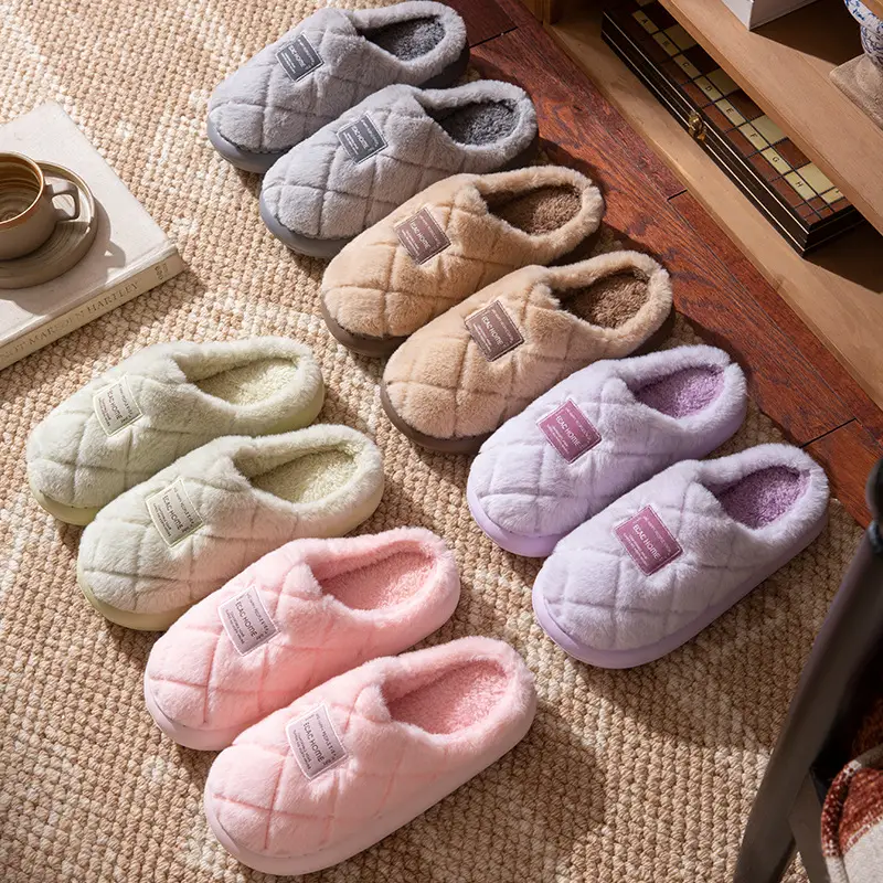Cotton Slippers for Women in Autumn and Winter New Style Indoor and Home Use Antibacterial, Deodorizing, Warm and Comfortable Cotton Slippers for Men to Wear Outside in Winter - Image 8