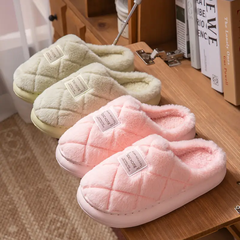 Cotton Slippers for Women in Autumn and Winter New Style Indoor and Home Use Antibacterial, Deodorizing, Warm and Comfortable Cotton Slippers for Men to Wear Outside in Winter - Image 9