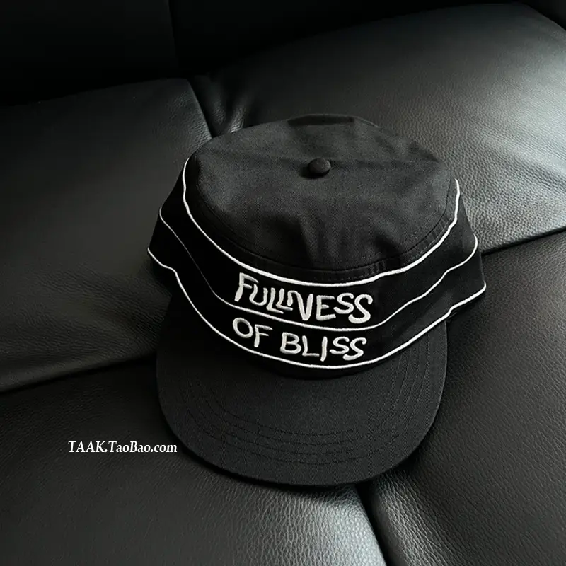Women's Embroidered Flat Cap with Letter Design — feature 4