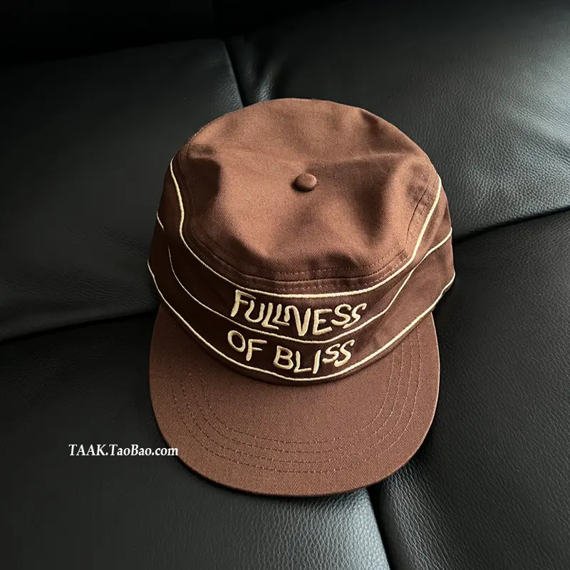 Women's Embroidered Flat Cap with Letter Design — feature 5
