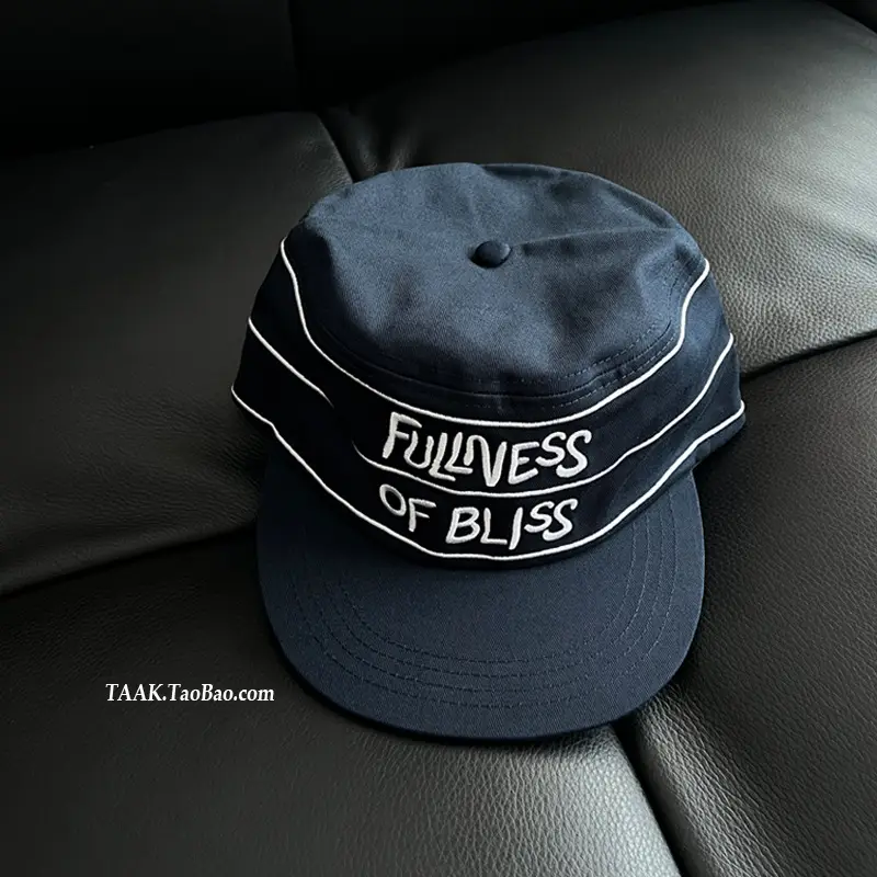 Women's Embroidered Flat Cap with Letter Design - Image 3