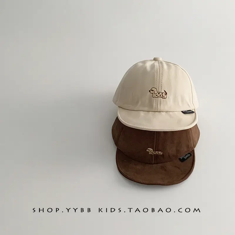 Black Cartoon Baby Cap Winter Windproof Peaked Cap