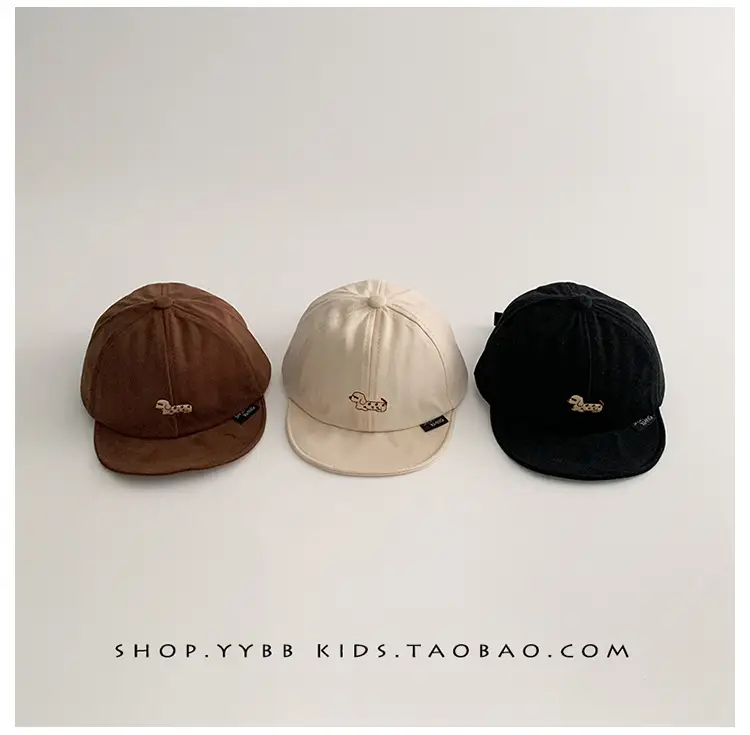 Black Cartoon Baby Cap Winter Windproof Peaked Cap — feature 2