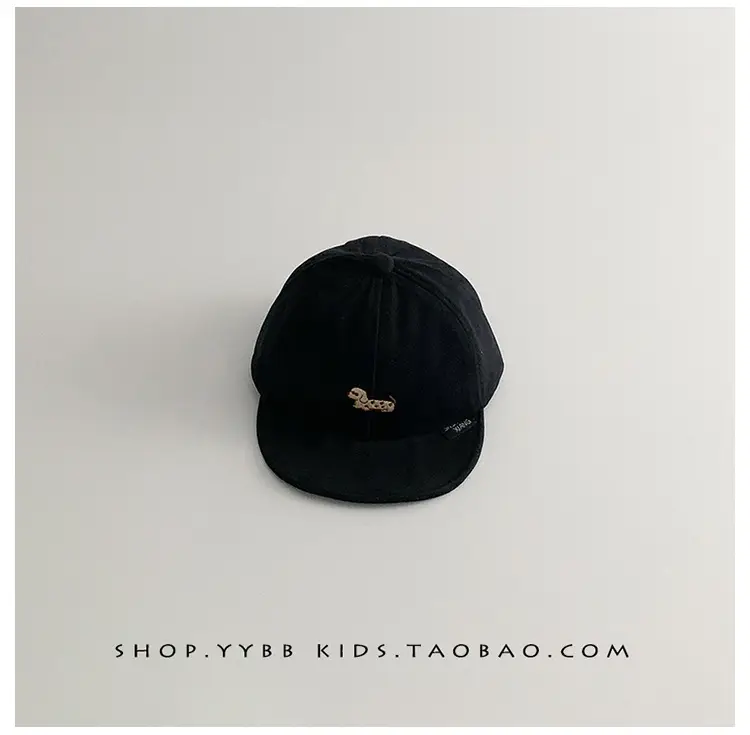 Black Cartoon Baby Cap Winter Windproof Peaked Cap — feature 8
