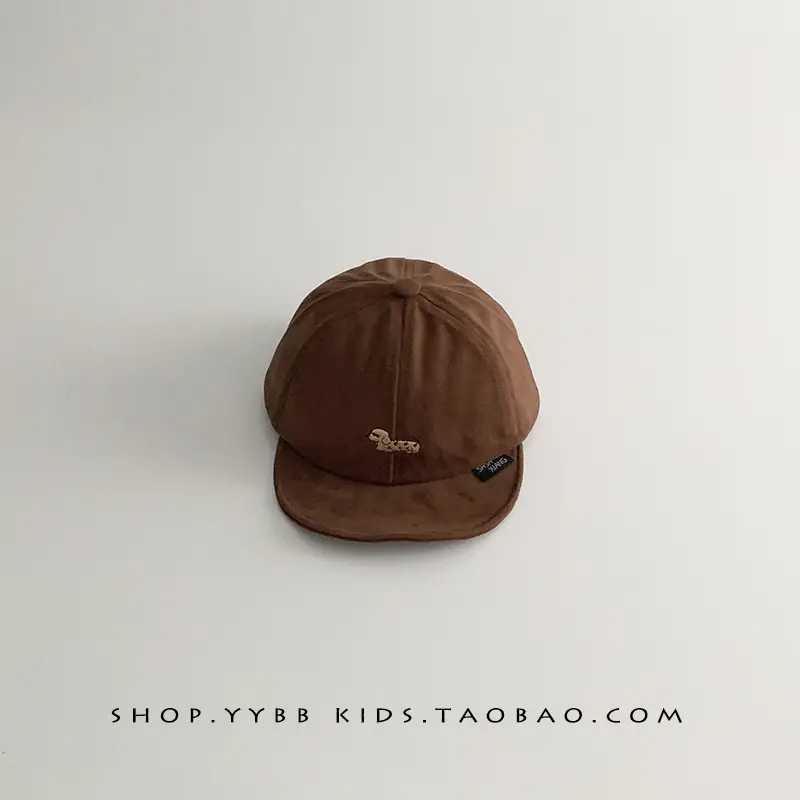 Black Cartoon Baby Cap Winter Windproof Peaked Cap