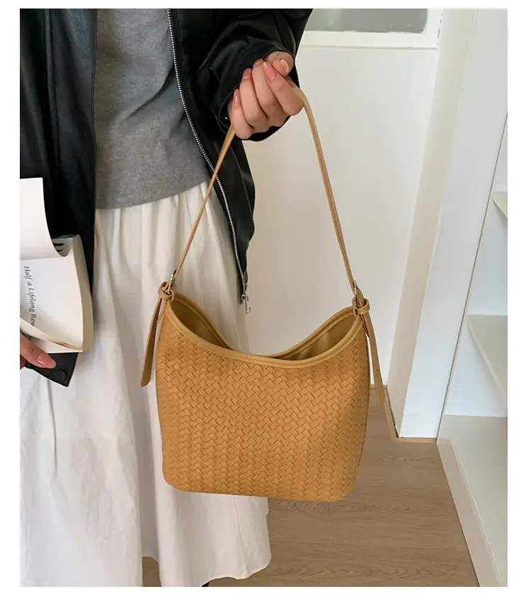 Women Crossbody Bag Brown Woven Leather 2025 — feature 24